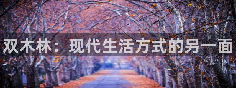 3377体育app下载安装：双木林：现代生活方式的另一面